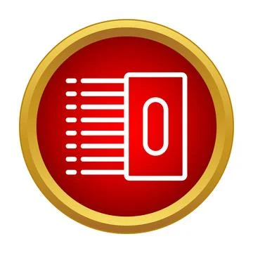 White speed icon showing acceleration in red circle Stock Illustration