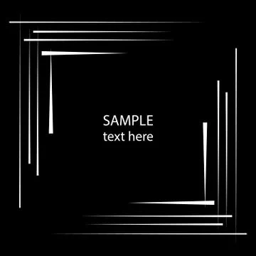 White speed lines in abstract frame form Stock Illustration