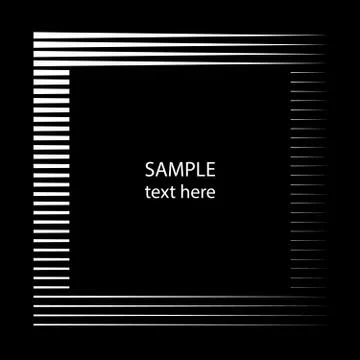White speed lines in abstract square frame form Stock Illustration