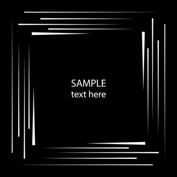 White speed lines in abstract square form Stock Illustration