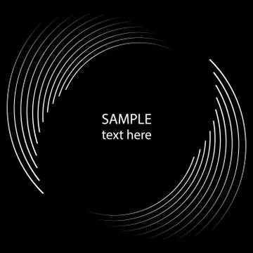 White speed lines in rounded form Stock Illustration