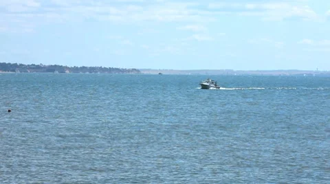 White speedboat is coming Video stock 8366430