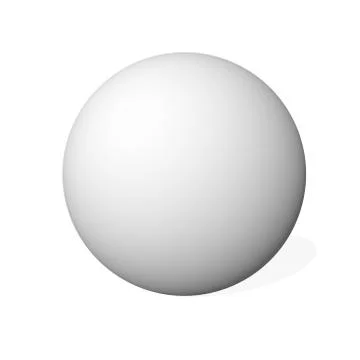 White sphere - 3D render Stock Illustration