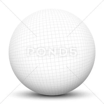 White Sphere with Graph Paper Texture: Royalty Free #56067118