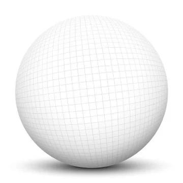 White Sphere with Graph Paper Texture Illustrazione stock