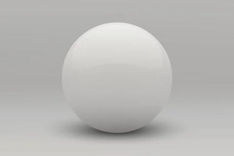 White sphere on a gray gradient background Stock Illustration