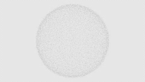 White sphere rotates on transparent background with alpha channel. Stock Footage 266812224