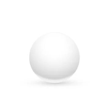 White sphere with shadow Stock Illustration