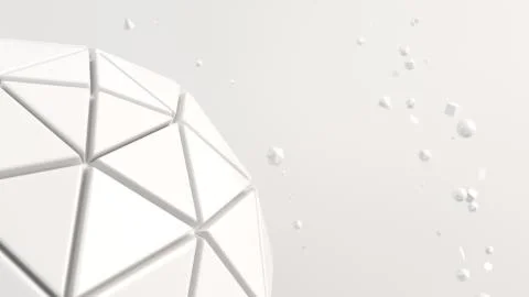 White sphere on the white surface Stock Illustration