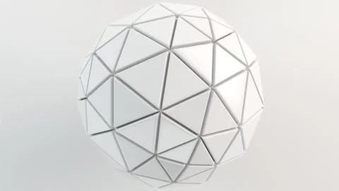 White sphere on the white surface Stock Illustration