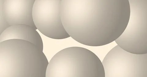 White spheres. Clean abstract background. Stock Illustration
