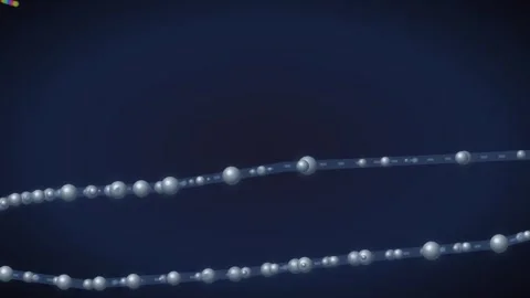 White Spheres In Digital Pipes Loop - Data Transfer Network Concept Stock Footage 341563732