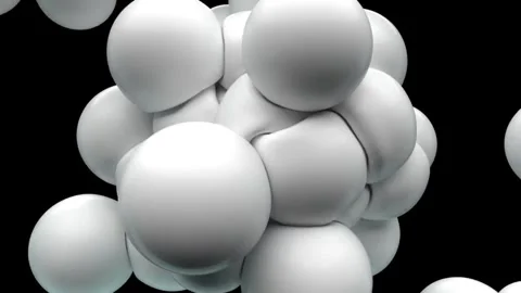 White-Spheres-Forming-Cluster Stock Footage 314044120