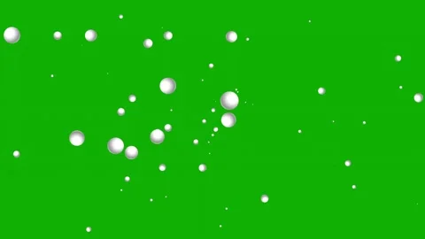 White spheres green screen motion graphics Vidéo 207965345