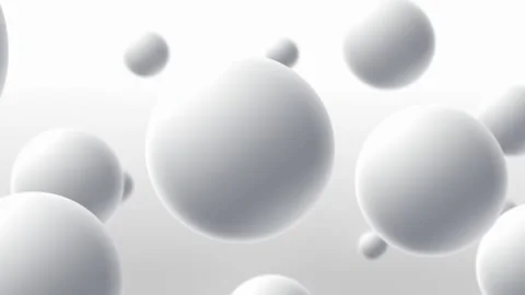 White spheres moving on a light background Stock Footage 275721804