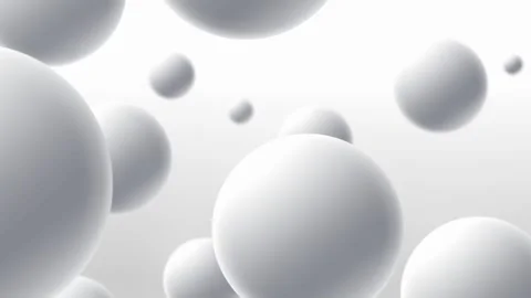 White spheres moving on a light background Stock Footage 275721809