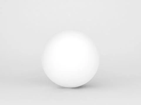 White spherical 3d object with soft shadow Stock Illustration