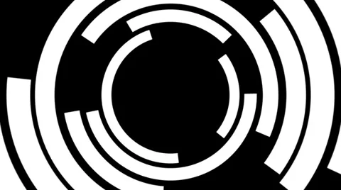 White Spinning Circles Stock Footage 39332565