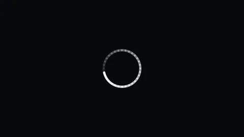 White Spinning Loading Circle on Black Background Видео 342989786