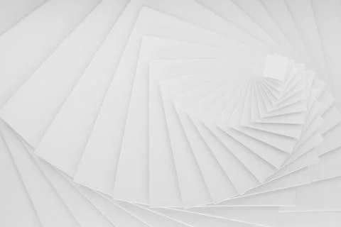 White spiral abstract geometric background, pattern. Ethereal white vortex st Stock Illustration
