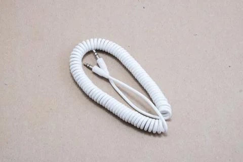 White spiral cable Foto stock