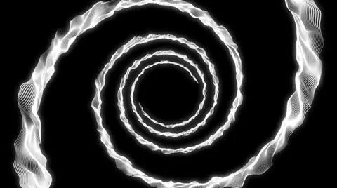 White spiral energy transition Loop 스톡 동영상 25849559