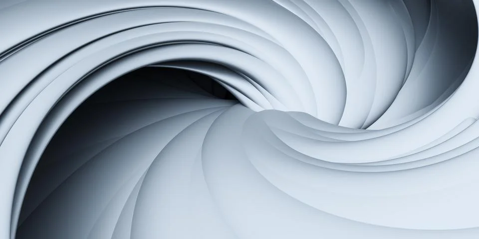 White spiral in motion 3d render illustration Stock Illustration