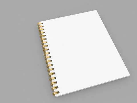 White spiral notepad mockup . Stock Illustration