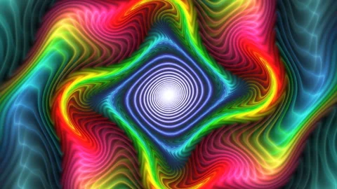 White spiral rectangle coil enlarging from centre. Video stock 248730117