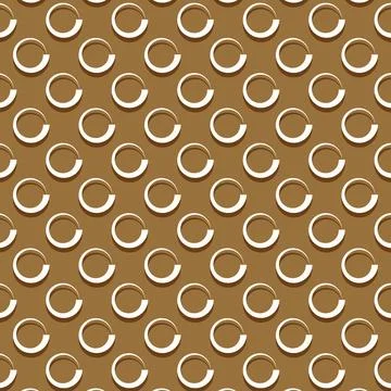 White spiral shape with shadow pattern on brown background Stock Illustration