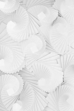 White spirals pattern, abstract geometric minimal modern background. Fan-shap Stock Photos