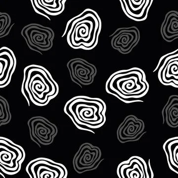 White spirals seamless pattern Stock Illustration