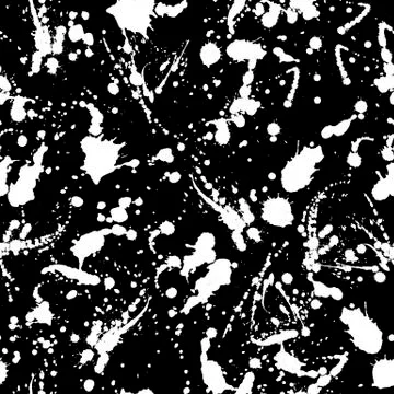 White splashes on black background Stock Illustration