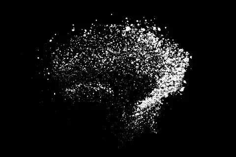 White splashes isolated on black background. 스톡 일러스트