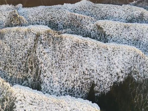 White splashing ocean waves Stock Photos