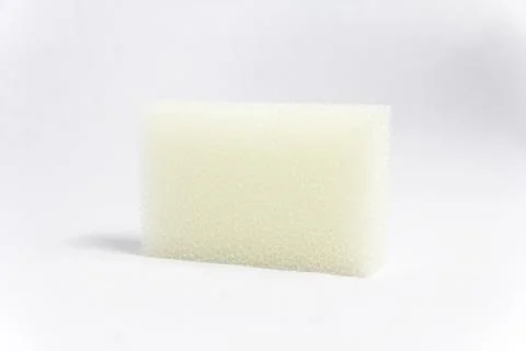 White Sponge isolated on white background Stock Photos