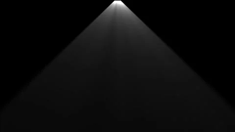White spotlight beam isolated on black background for stage design. Stock Footage 337081672