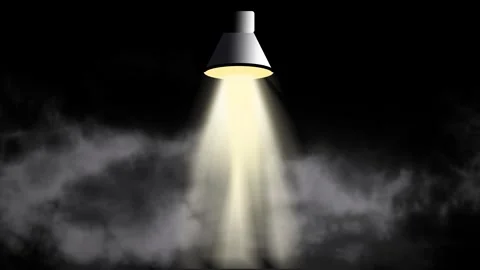 White Spotlight Beam Through Dramatic Smoke on Stage Stock Footage 337390887