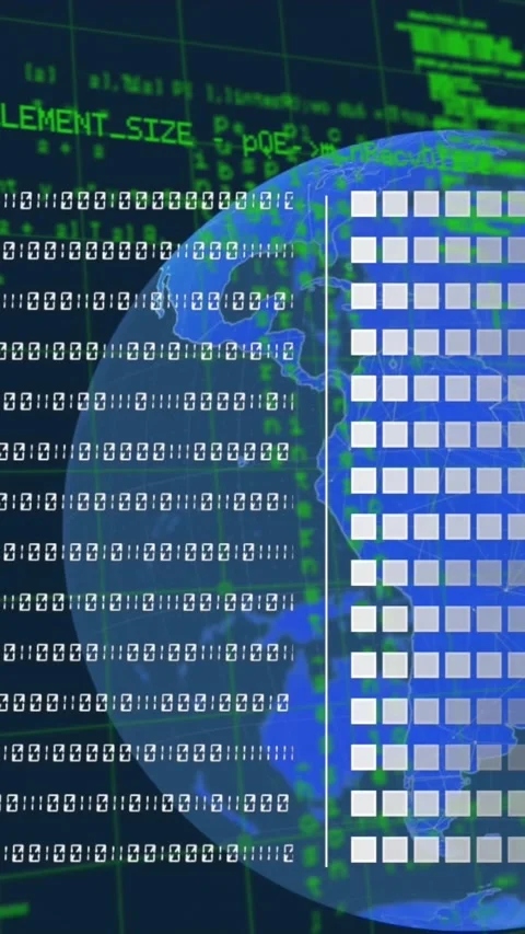 White spots move hypnotically on pink, depicting data processing. Stock Footage 322034362