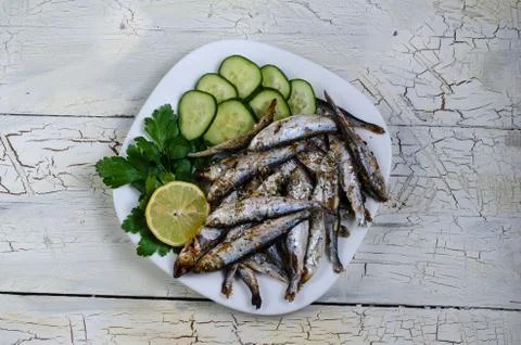 White sprats Stock Photos