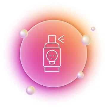White Spray against insects icon isolated on white background. Orange and p.. Stock Illustration