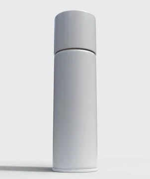 White spray can, bottom view Stock Illustration