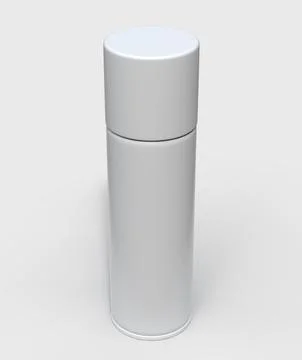 White spray can, top view Stock Illustration