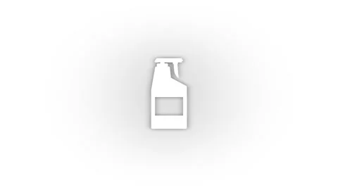 White spray icon with shadow isolated on white background. Stock Footage 203529128