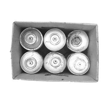 White spraycans box 写真素材