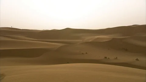 White spread sand dune during dusk Stock Footage 88336043
