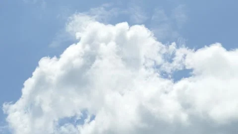 White spring clouds, blue sky, Germany Video stock 247253888
