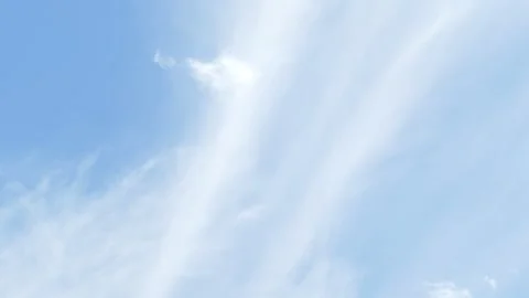 White spring clouds, blue sky, Germany Video stock 247254076