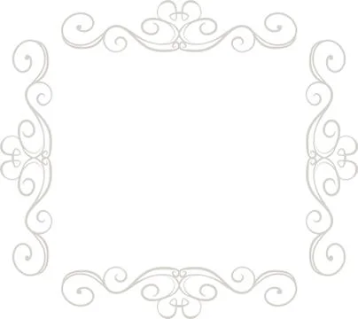 White Square antique pattern frame Stock Illustration