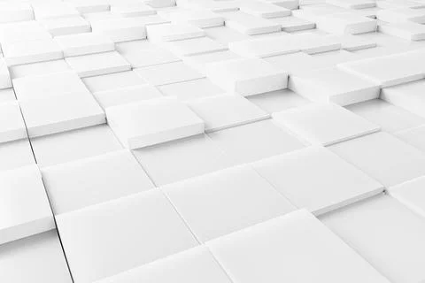 White square background in pixel style. Shape background in retro style. Stock Illustration